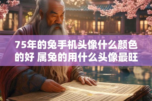 75年的兔手机头像什么颜色的好 属兔的用什么头像最旺财