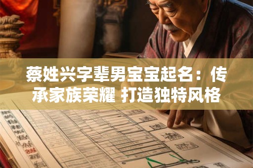 蔡姓兴字辈男宝宝起名：传承家族荣耀 打造独特风格