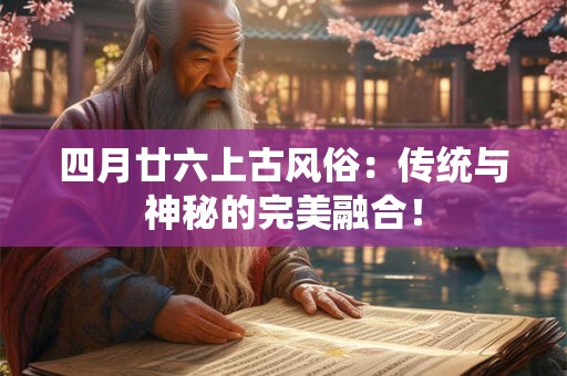 四月廿六上古风俗：传统与神秘的完美融合！
