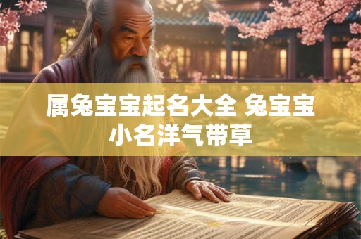 属兔宝宝起名大全 兔宝宝小名洋气带草
