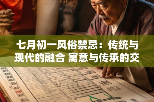 七月初一风俗禁忌：传统与现代的融合 寓意与传承的交织