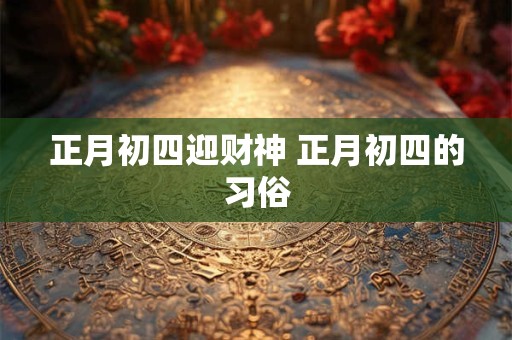 正月初四迎财神 正月初四的习俗