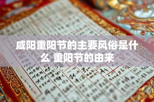 咸阳重阳节的主要风俗是什么 重阳节的由来