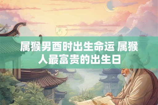 属猴男酉时出生命运 属猴人最富贵的出生日