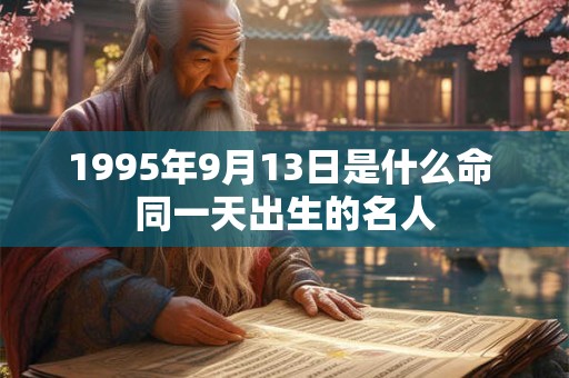 1995年9月13日是什么命 同一天出生的名人