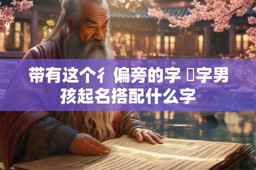 带有这个彳偏旁的字 徢字男孩起名搭配什么字