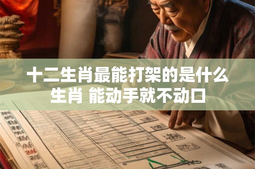 十二生肖最能打架的是什么生肖 能动手就不动口