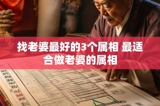 找老婆最好的3个属相 最适合做老婆的属相