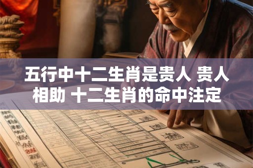五行中十二生肖是贵人 贵人相助 十二生肖的命中注定