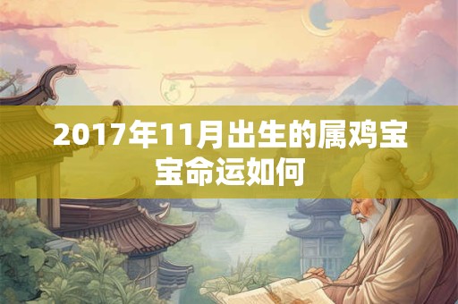 2017年11月出生的属鸡宝宝命运如何