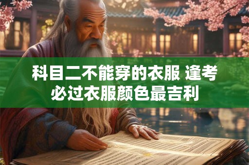科目二不能穿的衣服 逢考必过衣服颜色最吉利