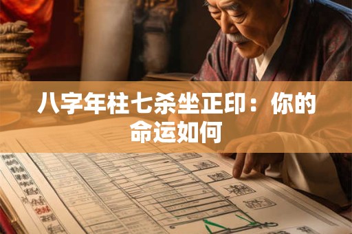 八字年柱七杀坐正印：你的命运如何