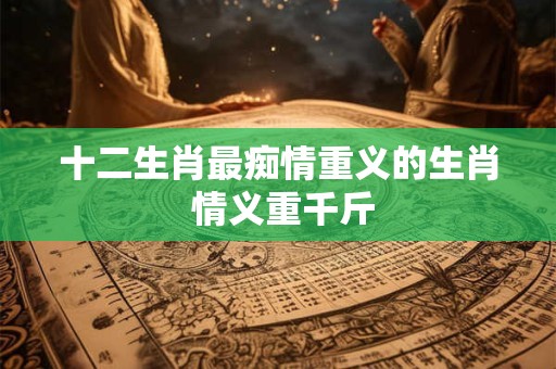 十二生肖最痴情重义的生肖 情义重千斤