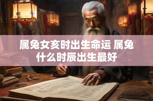 属兔女亥时出生命运 属兔什么时辰出生最好