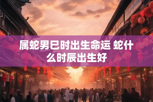 属蛇男巳时出生命运 蛇什么时辰出生好
