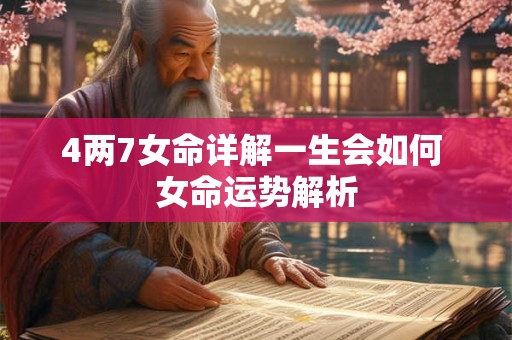 4两7女命详解一生会如何 女命运势解析