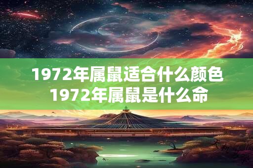 1972年属鼠适合什么颜色 1972年属鼠是什么命