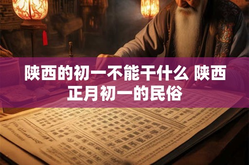 陕西的初一不能干什么 陕西正月初一的民俗