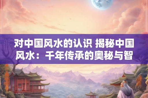 对中国风水的认识 揭秘中国风水：千年传承的奥秘与智慧