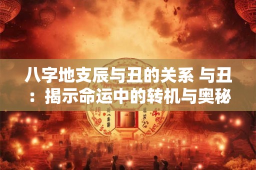 八字地支辰与丑的关系 与丑：揭示命运中的转机与奥秘