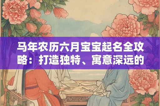 马年农历六月宝宝起名全攻略：打造独特、寓意深远的小名