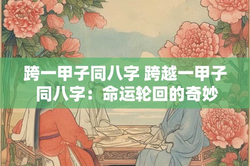 跨一甲子同八字 跨越一甲子 同八字：命运轮回的奇妙之旅