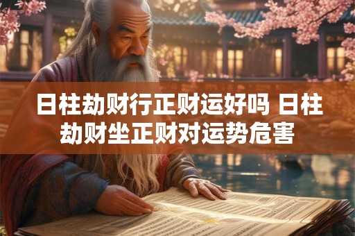 日柱劫财行正财运好吗 日柱劫财坐正财对运势危害