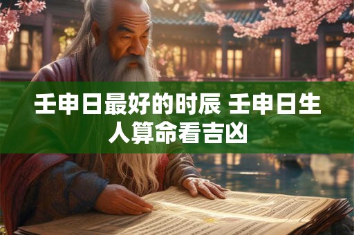 壬申日最好的时辰 壬申日生人算命看吉凶