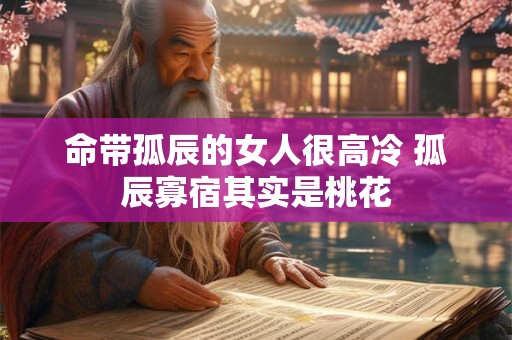 命带孤辰的女人很高冷 孤辰寡宿其实是桃花