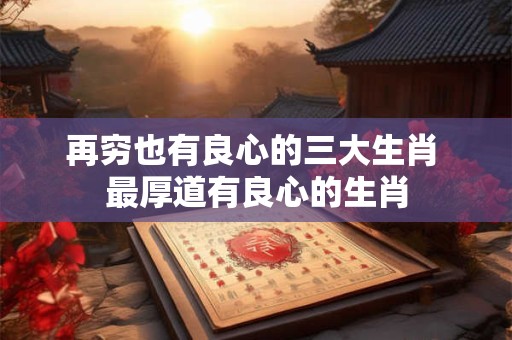 再穷也有良心的三大生肖 最厚道有良心的生肖