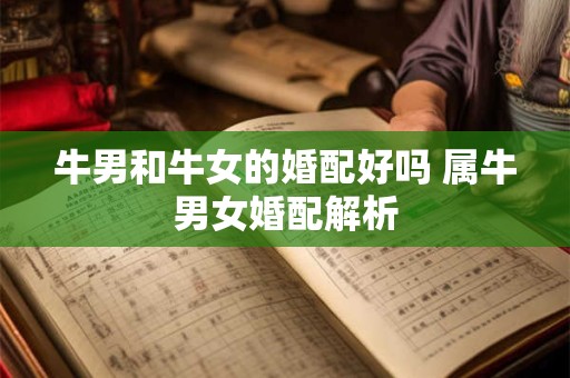 牛男和牛女的婚配好吗 属牛男女婚配解析