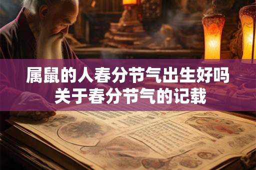 属鼠的人春分节气出生好吗 关于春分节气的记载