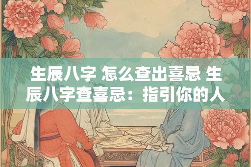 生辰八字 怎么查出喜忌 生辰八字查喜忌：指引你的人生航向