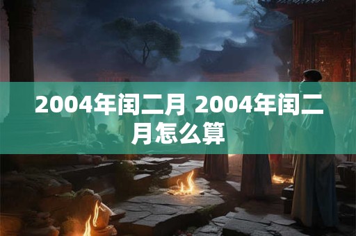 2004年闰二月 2004年闰二月怎么算