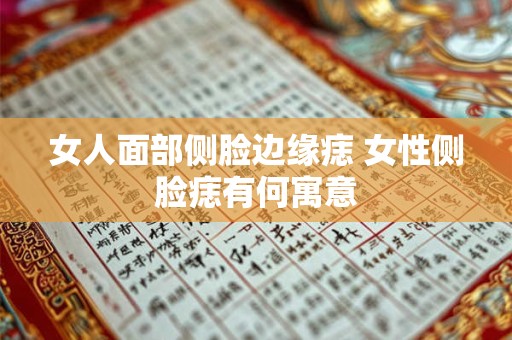 女人面部侧脸边缘痣 女性侧脸痣有何寓意