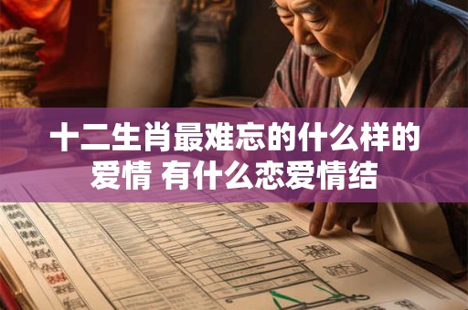 十二生肖最难忘的什么样的爱情 有什么恋爱情结