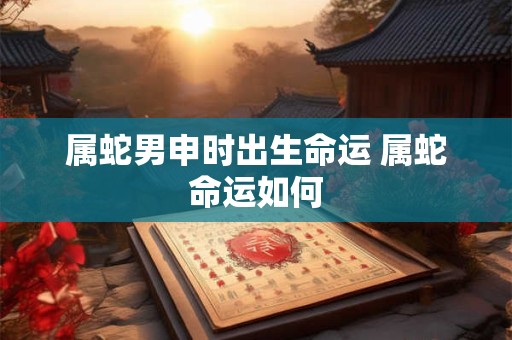 属蛇男申时出生命运 属蛇命运如何