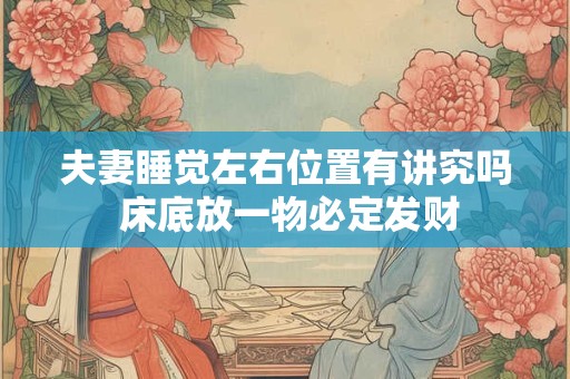 夫妻睡觉左右位置有讲究吗 床底放一物必定发财