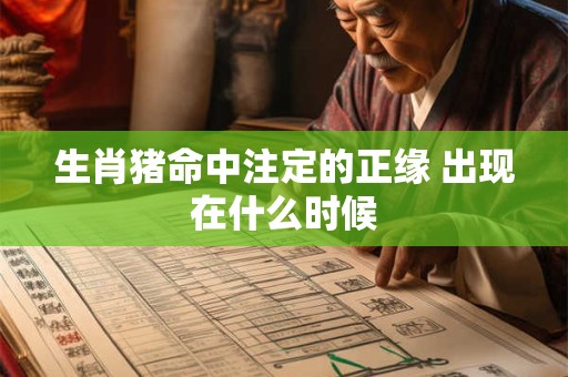 生肖猪命中注定的正缘 出现在什么时候