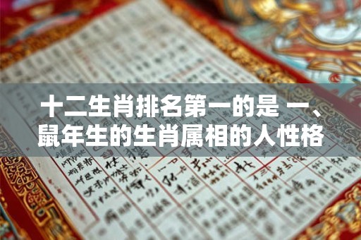 十二生肖排名第一的是 一、鼠年生的生肖属相的人性格特点