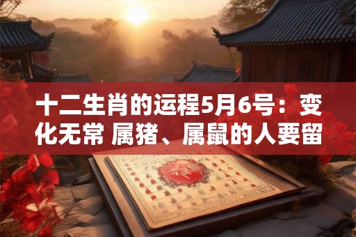 十二生肖的运程5月6号：变化无常 属猪、属鼠的人要留意！