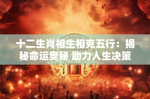 十二生肖相生相克五行：揭秘命运奥秘 助力人生决策！
