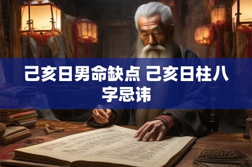 己亥日男命缺点 己亥日柱八字忌讳