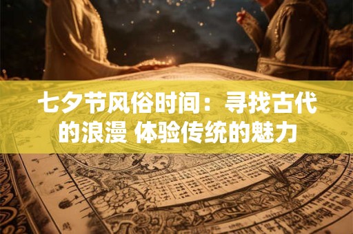 七夕节风俗时间：寻找古代的浪漫 体验传统的魅力
