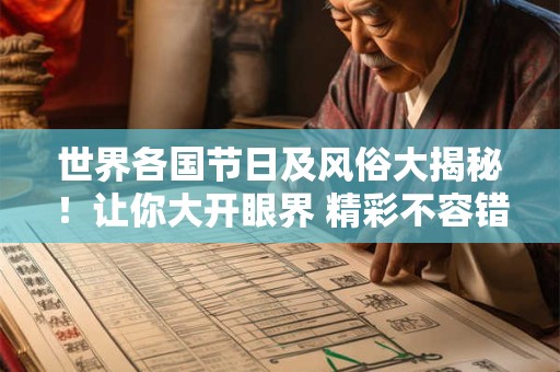 世界各国节日及风俗大揭秘！让你大开眼界 精彩不容错过！