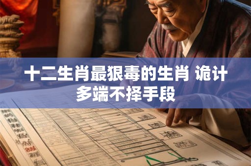 十二生肖最狠毒的生肖 诡计多端不择手段