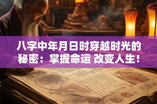 八字中年月日时穿越时光的秘密：掌握命运 改变人生！