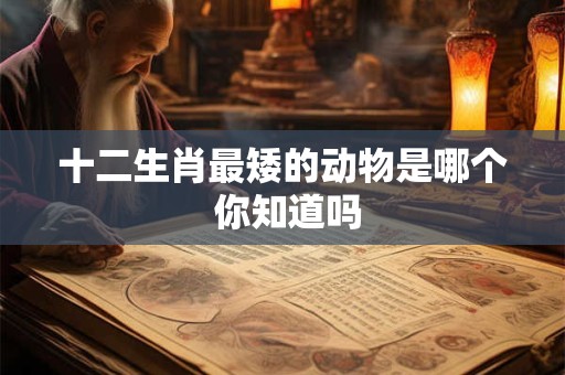 详细阅读:十二生肖最矮的动物是哪个 你知道吗 十二生肖最矮的动物是哪个 你知道吗