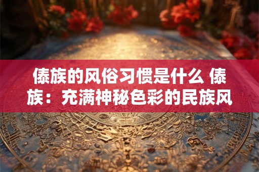 傣族的风俗习惯是什么 傣族：充满神秘色彩的民族风俗习惯