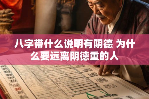 八字带什么说明有阴德 为什么要远离阴德重的人